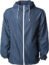 Global Blank Lightweight Winter Water-Resistant Windbreaker, Zip-Up Hoodie Jacket for Men and Women, Black, Large