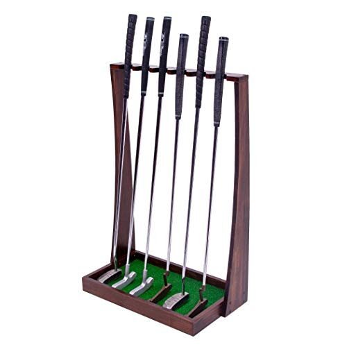 Soporte para putter de golf GoSports Premium de madera