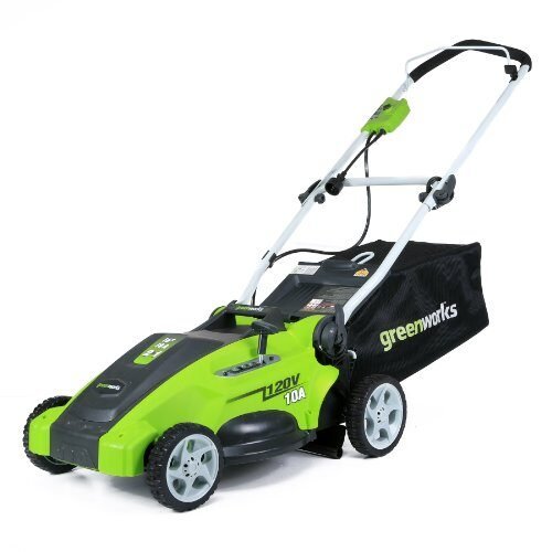 Greenworks 25142 – Cortacésped con cable de 16 pulgadas, 10 A