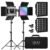 GVM – Luces de video LED RGB 850D con 2 soportes para cajas de luz