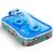 Hamdol Piscina inflable con aspersor, piscina infantil de 99 x 72 x 22 pulgadas
