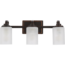 3-Light Vanity Light Fixture, 5-Piece All-in-One Bathroom Set (E26 Bulb Base), Oil Rubbed Bronze Wall Sconce Lighting W/ Glass Shads, ETL Listed (Bulb not Included)