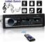 Car Stereo Bluetooth, Single Din Car Stereo 7 Color Car Radio with Voice Control, APP Control, FM/AM/RDS, Dual USB MP3 Player, Car Audio Receivers/WMA/TF/AUX-in, Wireless Remote Control
