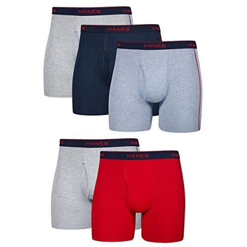 Hanes 7460Z6 – Calzoncillos boxeador sin etiqueta con cintura ComfortSoft