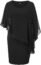 Hanna Nikole Womens Plus Size Formal Party Mini Dress with Chiffon Cape Sleeve Black 24W