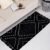 HAOCOO Alfombra bohemia de baño de 2 x 5.3 pies, alfombra de área de algodón tejida geométrica