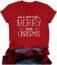 LOTUCY Christmas Women Sweatshirt Casual Hoodie Jumper Graphics Loose Snowflake Print Pocket Pullover Long Sleeve Sweater Xmas Holiday Funny tops (Red, XL)