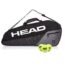 HEAD Core 3R Pro Tennis Racquet Bag - 3 Racket Tennis Equipment Duffle Bag, Black/Grey