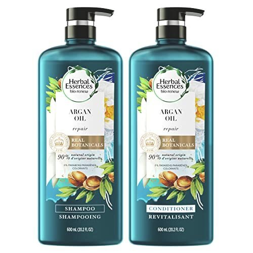 Herbal Essences Juego de champú y acondicionador reparador de aceite de argán de Marruecos con ingredientes de origen natural