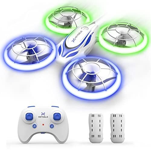 Heygelo Drones S60 para niños, mini dron con luces LED para principiantes
