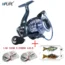 HPLIFE Spinning Reels, Saltwater Fishing Reels 13 Stainless Steel BB with Wood-Made Handle Ultra Smooth Powerful 43LB Max Drag , 4.7:1 / 5.2:1 Gear Ratio Summer / ICE Fishing