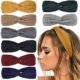 Huachi diademas para mujeres anudadas boho bandas elásticas para el pelo para niñas Criss Cross