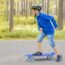 PHNHOLUN Skateboard Cruiser Complete Skateboards: 22 inch Mini Plastic Skate Board with LED Light up Wheels for Kids Boys Girls Teens Youths Adults Beginners (9)