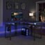 Gaming Desk L Shaped Computer Desk, Corner Desk for Home Office with Monitor Stand 51