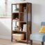 VASAGLE Bookcase, 5-Tier Bookshelf, Display Shelf and Room Divider, Freestanding Decorative Storage Shelving, Rustic Brown ULBC62BX