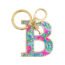 Lilly Pulitzer Leatherette Initial Keychain, Letter Bag Charm for Women, Suite Views (K)