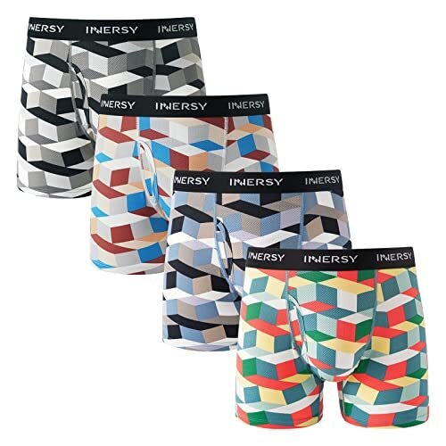 INNERSY Calzoncillos tipo bóxer de malla para hombre