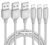 Paquete de 3 cargadores para iPhone de 10 pies, cable Lightning certificado Apple