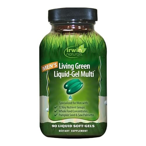 Irwin Naturals Men’s Living Green Liquid Gel Multi – 70 nutrientes esenciales