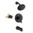 JAKARDA Shower Tub and Shower Trim Kit with 6-Spray Shower Head, cUPC Shower Faucet Set Valve Included (Matte Black)