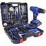 jar-owl 21V Powerful Brushless Motor, 319 In-lb Torque, 0-1350RMP Variable Speed, 10MM 3/8'' Keyless Chuck, 25+1 Clutch, 1.5Ah Li-Ion Battery & Charger for Home Tool Kit