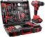 jar-owl 21V Powerful Brushless Motor, 319 In-lb Torque, 0-1350RMP Variable Speed, 10MM 3/8'' Keyless Chuck, 25+1 Clutch, 1.5Ah Li-Ion Battery & Charger for Home Tool Kit
