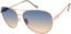 Jessica Simpson J5596 Iconic Metal Aviator Sunglasses with UV Protection. Glam Gifts for Women, 60 mm, Rose Gold