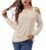 JINKESI Blusa casual de manga larga y corta para mujer