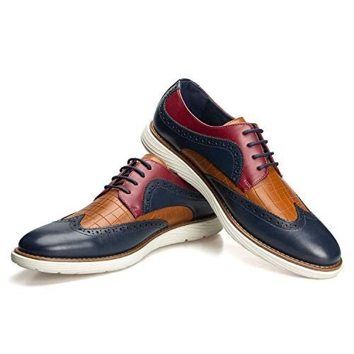 JITAI Zapatos Oxford para hombre, zapatos de vestir con cordones