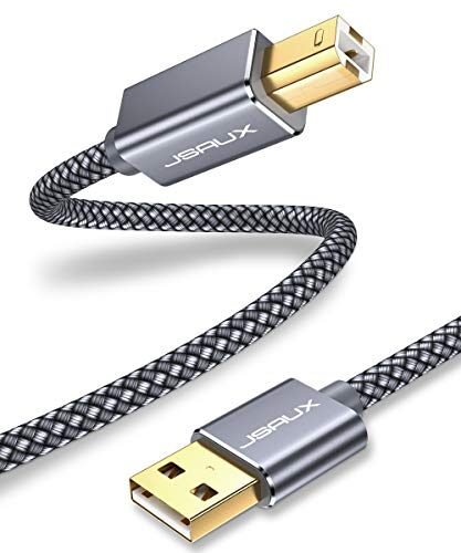 JSAUX – Cable de impresora USB de 10 pies 2.0 tipo A macho a B macho