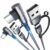 JSAUX Cable USB C de 6.6 pies [paquete de 2], 60 W USB-C a USB-C de ángulo recto