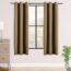 JSFLY Blackout Curtains for Bedroom Thermal Insulated Solid Grommet Window Drapes for Living Room , Set of 2 Curtain Panels 52 W x 84 L inch Long Dark Gray