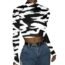 Fall Floral Printed Tops for Women Crochet Lace Trim V Neck Long Sleeve T Shirts Casual Loose Pullover Tee Shirts