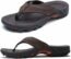 KIIU Mens Flip Flop Indoor and Outdoor Thong Sandals Beach Slippers Brown 2, 14.