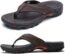 KIIU Mens Flip Flop Indoor and Outdoor Thong Sandals Beach Slippers Brown 2, 14.