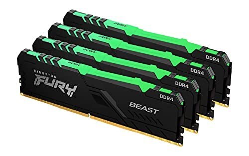 Kingston FURY Beast Kit de memoria de escritorio de 4 KF436C18BBAK4/64