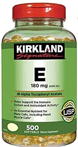 Vitamina E 400 lu Kirkland Signature™ 500 cápsulas blandas