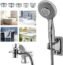 KLLEYNA Shower Head Sink-Faucet Bathtub-Bathroom-Garden - Hose Sprayer Attachment(5 Adapters) for Hair Washing & Pet Dog Rinse & Baby Bath, ON/OFF Extension for Moen, Kohler, Delta, American Standard