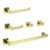 KOCOK Juego de 5 piezas de accesorios de baño de color dorado cepillado ML62BG