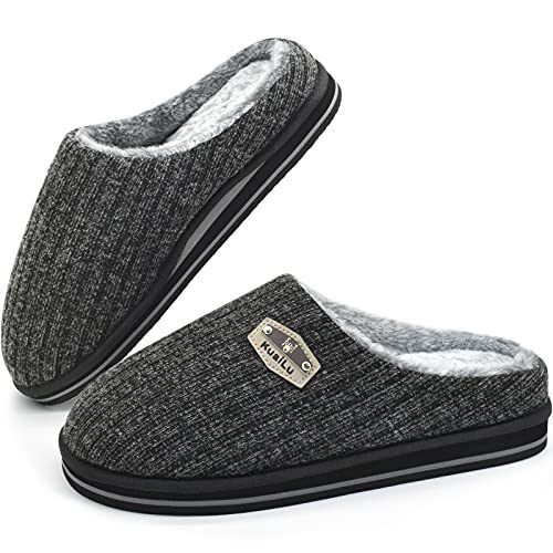 KuaiLu Pantuflas ortopédicas de espuma viscoelástica para hombre