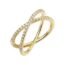 PAVOI 14K Gold Plated Cubic Zirconia Open Twist Eternity Band Yellow Gold for Women Size 9