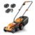 LawnMaster CLM2413A Cortacésped inalámbrico de 13 pulgadas 24 V máximo