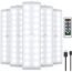 LED Closet Light, Newest 20LEDs Dimmer USB Rechargeable Motion Sensor Light Under Cabinet Lighting with Remote Control, Wireless Stick-Anywhere Night Safe Light Bar for Wardrobe,Kitchen-5 Pcs