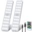 LED Closet Light, Newest 20LEDs Dimmer USB Rechargeable Motion Sensor Light Under Cabinet Lighting with Remote Control, Wireless Stick-Anywhere Night Safe Light Bar for Wardrobe,Kitchen-5 Pcs