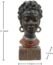 Leekung African Statues and Sculptures for Home Decor,African Figurines Head Statue Decorations for Home,African Art Sculptures Man Statue Decor for Living Room Woodstone Color
