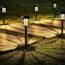 LeiDrail 8 Pack Solar Pathway Lights Outdoor, Solar Walkway Lights Waterproof Warm White Landscape Lighting Decoration for Lawn, Patio, Yard, Garden, Walkway