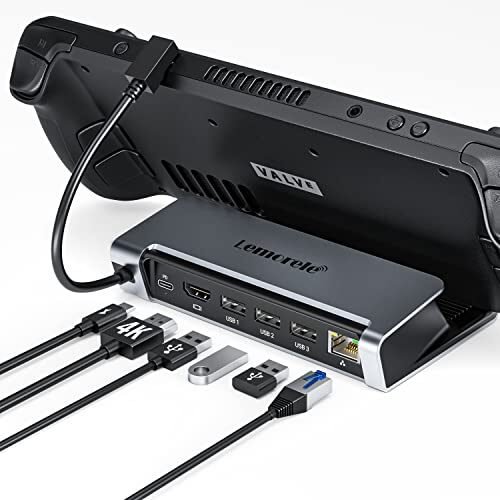 Lemorele Steam Deck Dock, 6 in 1 Docking Station w/HDMI 4K