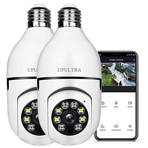 Bombilla de seguridad 1080P: cámara inalámbrica WiFi inteligente para vigilancia