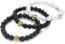 Linsoir Beads Trendy Basketball Bracelet Boy Men Beaded Stretchy Bracelet Lave Stone/White Turquoise/ Matte Black Stone Beaded Bracelet Sports Jewelry for Basketball Lovers 1 pcs