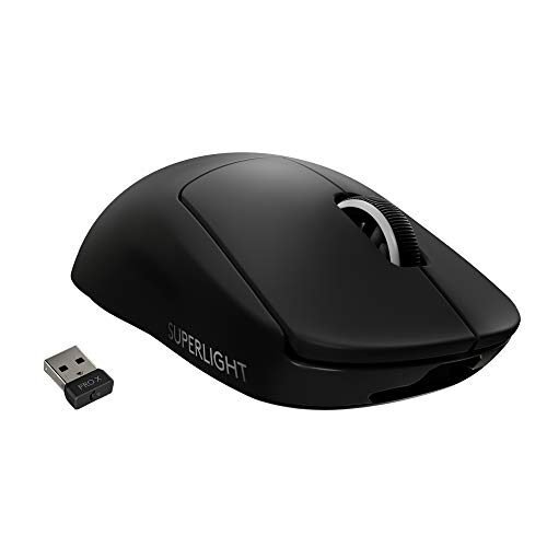 Logitech G PRO X SUPERLIGHT – Mouse inalámbrico para juegos, ultraligero, sensor HERO 25K, 25,600 DPI